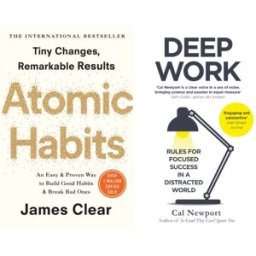 Cornerstone Deep Work Atomic Habits 2 Books Collection Set by James Clear & Cal Newport