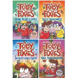 Phoenix Toby and the Pixies Collection 4 Books Set By James Turner, Andreas Schuster (How to be Cool!, Best Frenemies, Worst King Ever! and Pixie Pandemonium)