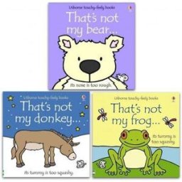 Usborne That’s Not My Animals 3 Books Collection Set – Bear, Donkey & Frog Touchy-Feely Board Books for Babies & Toddlers by Fiona Watt