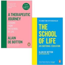 Penguin Alain de Botton Collection 2 Books Set (A Therapeutic Journey and The School of Life An Emotional Education)