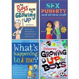 Wren & Rook/Franklin Watts/Usborne Publishing The Boys' Guide to Growing Up, Sex, Puberty, and All That Stuff, Growing Up for Boys, What's Happening to Me?: Boys Edition 4 Books Collection Set