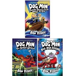 Scholastic Dog Man Series 11-13 Collection 3 Books Set By Dav Pilkey (Twenty Thousand Fleas Under the Sea, The Scarlet Shedder & Big Jim Begins)