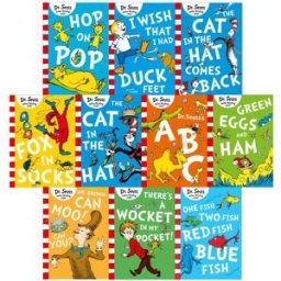 Harper Collins Dr Seuss Childrens Book Collection 10 Books Set Abc, Fox in Socks, The Cat in The Hat and More