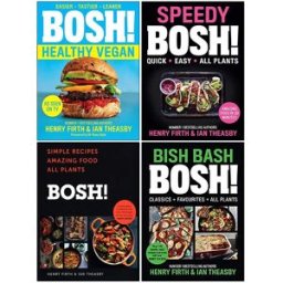 HARPERCOLLINS BOSH! 4 Book Set – Healthy Vegan, Speedy BOSH, Simple Recipes & BISH BASH BOSH Cookbook Collection