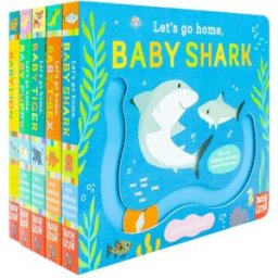Nosy Crow Let’s Go Home Series 5 Books Collection Set (Baby Shark, Baby T-Rex, Baby Tiger, Baby Puppy, Baby Lion)
