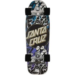 Santa Cruz Skateboards Santa Cruz 80s Rider Handled Dot Cruiser Skateboard (Black) - Black;Blue;Grey - Size: 30.25