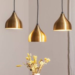 Pendant Light Tattoo 6214 Opviq, dimmable, Brass / gold, Living / Dining Room, metal, Ceiling Light