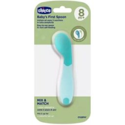 Chicco Babys First Spoon Blue 8m+