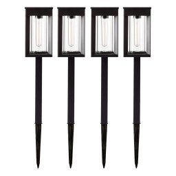 GTX Solar LED Pathway Lights 4 Pack Vintage 25 Lumens 8hr Garden
