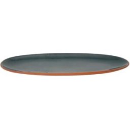 Dexam Sintra Glazed Terracotta 47.5cm x 20.5cm Oval Serving Platter - Ink Blue
