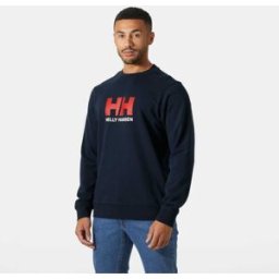 Helly Hansen Men's Logo Crew Sweatshirt Navy S - Navy Blue - Male