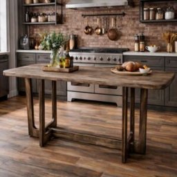 Large Rectangular Wooden Dining Table Material: Furniture/Tables