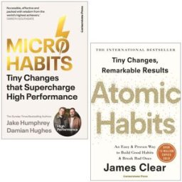 Cornerstone Press Atomic Habits by James Clear and Micro-Habits by Jake Humphrey, Damian Hughes 2 Books Collection Set