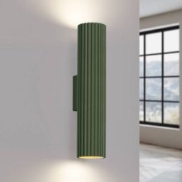 Wall Light ALORA SOLLUX LIGHTING, dimmable, Green, Living / Dining Room, Aluminium, Wall Light
