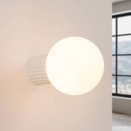 Wall Light ORBI SOLLUX LIGHTING, dimmable, Cream / amber, Bathroom, Aluminium, Wall Light
