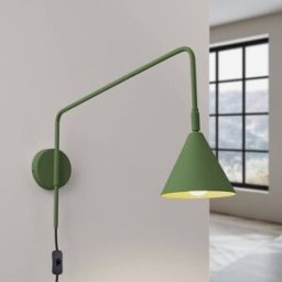 Wall Light LYS SOLLUX LIGHTING, Green, Living / Dining Room, metal, Scandinavian, Wall Light
