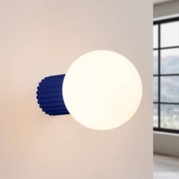 Wall Light ORBI SOLLUX LIGHTING, dimmable, Blue, Bathroom, Aluminium, Wall Light