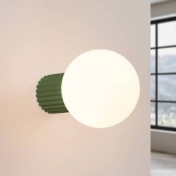 Wall Light ORBI SOLLUX LIGHTING, dimmable, Green, Bathroom, Aluminium, Wall Light