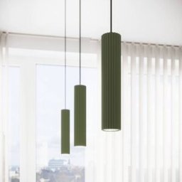Pendant Light ALORA SOLLUX LIGHTING, dimmable, Green, Living / Dining Room, Aluminium, Ceiling Light