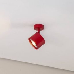 Chloe adjustable 1-bulb downlight, red Argon, dimmable, Red, Living / Dining Room, metal, Modern, Ceiling Light