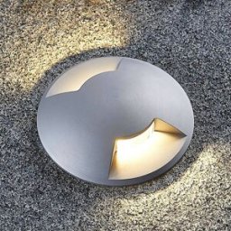 Lucande Milara recessed floor light, 2 light outlets, GU10 Lucande, dimmable, Alu / grey / zinc, Aluminium, Modern, Recessed Floor Light