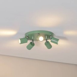 Fun ceiling spotlight, light green, Ã˜ 30 cm, adjustable, GU10 Luminex, dimmable, Green, Living / Dining Room, metal, Modern, Ceiling Light