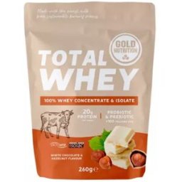 Gold Nutrition Total Whey Protein White Chocolate and Nuts 260g