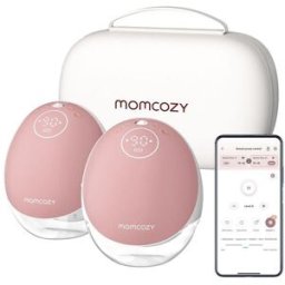 Momcozy M9 Mobile Flow Double Breast Pump – Pink & White