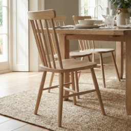 Burford Set of 2 Spindleback Dining Chairs in Natural Oak