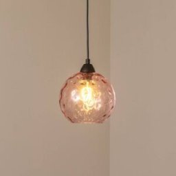 Glass Pendant Light Benek Opviq, dimmable, Violet / pink / rose, Living / Dining Room, Glass, Young Lifestyle, Ceiling Light