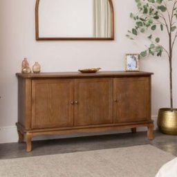 Dark Wood 3 Door Sideboard - Ashwell Range Material: Furniture/Furniture Ranges/Ashwell Range