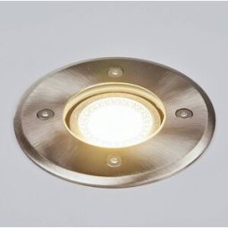 Lindby Insa recessed floor light, Ã˜11cm, stainless steel, GU10, IP67 Lindby, dimmable, Alu / grey / zinc, Stainless steel, Modern, Recessed Floor Light