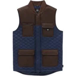 Vans Drill Chore Vest (Dirt / Dress Blues) - Blue;Brown - Size: Medium