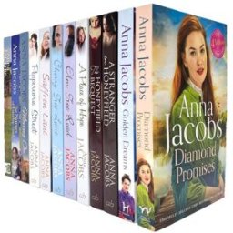 Allison & Busby Anna Jacobs 12 Books Collection Set (Diamond Promises, Golden Dreams, A Stranger in Honeyfield, The Honeyfield Bequest and MORE)