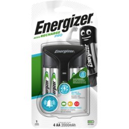 Energizer Pro Charger Inc 4 x AA 2000mAh Rechargeable Batteries