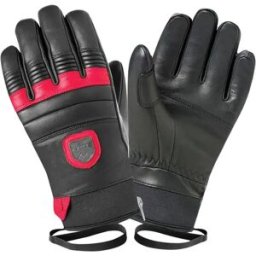 Racer Gloves Racer 90 Leather Womens Ski Gloves (Black/Red) - Black;Red - Size: 6
