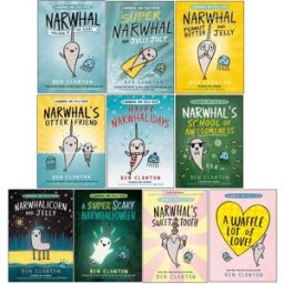 Farshore ltd Narwhal and Jelly Series 1-10 Books Collection Set by Ben Clanton (A Waffle Lot of Love, Narwhal's Sweet Tooth, A Super Scary Narwhalloween, Narwhalic