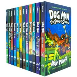 Scholastic Dog Man Series 1–12 Books Collection Set by Dav Pilkey – Dog Man, Unleashed, Fetch-22 & Fun Graphic Adventure Collection for Kids