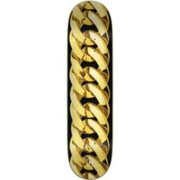 Plan B Chain Skateboard Deck (Chain Gold) - Black;Gold - Size: 8.25
