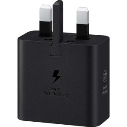 SAMSUNG Galaxy Official 25W Super Fast Charging Travel Adapter – Black (Without USB-C Cable)