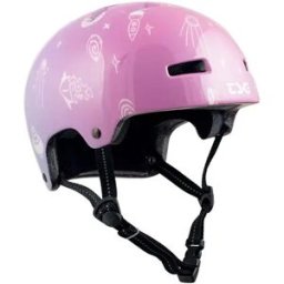 TSG Nipper Maxi Satin Skate Helmet (Planet) - Purple;Pink;White - Size: 2X-Small