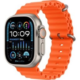 Gadcet Chadwell Heath Apple Watch Ultra 2 [GPS + Cellular, 49mm] Smartwatch, Rugged Titanium Case, Orange Ocean Band, Used - Good
