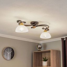 Ceiling Light Flora Luminex, dimmable, Black, Living / Dining Room, Glass, Country House / Rustic, Ceiling Light