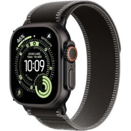 Apple Watch Ultra 3 GPS + Cellular 49mm Black Titanium Case with Black/Charcoal Trail Loop (M/L), New