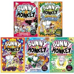 David Fickling Books Ltd Bunny vs Monkey Set 2 Collection 5 Books Set by Jamie Smart – Funny Comic Adventure Collection