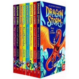 Nosy Crow Ltd Dragon Storm Series Books 1–8 Collection Set by Alastair Chisholm – Tomas and Ironskin, Cara and Silverthief & Dragon Adventure Collection for Kids