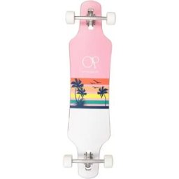 Ocean Pacific Sunset Complete Longboard (Pink) - Pink;White - Size: 39