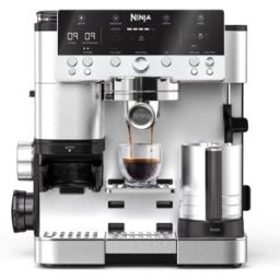 Ninja Luxe Premier 3-in-1 Coffee Machine – Espresso, Latte, Cappuccino & Cold Brew Maker with Grinder & Milk Frother (Silver, ES601UK)