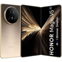 HONOR Magic V5 5G MBH-N49 512GB 16GB RAM Dawn Gold SIM-Free Unlocked AI Folding Mobile Phone, New