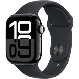 Gadcet Chadwell Heath Apple Watch Series 10 (GPS) 42mm Smartwatch with Jet Black Aluminium Case with Black Sport Band, New
